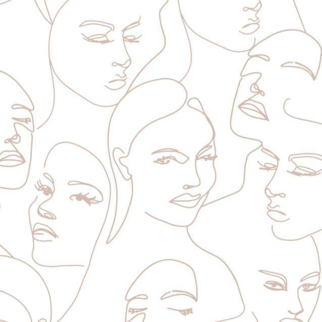 Beautiful Faces - White-PAMPA Wallcoverings