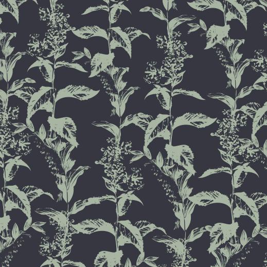 Botanical Print wallpaper sample, close-up of botanical print detail