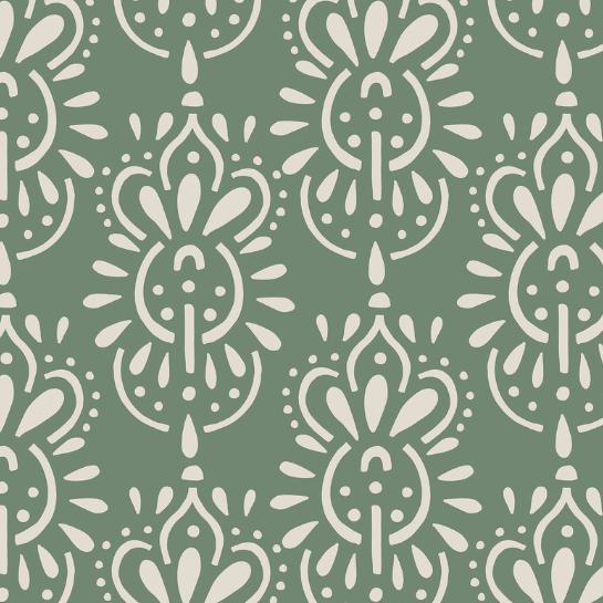 Green Rhapsody wallpaper sample, close-up of tropical foliage