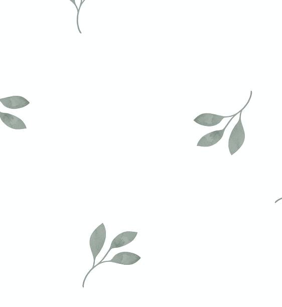 Leafling Green wallpaper, close-up view of delicate leaf pattern