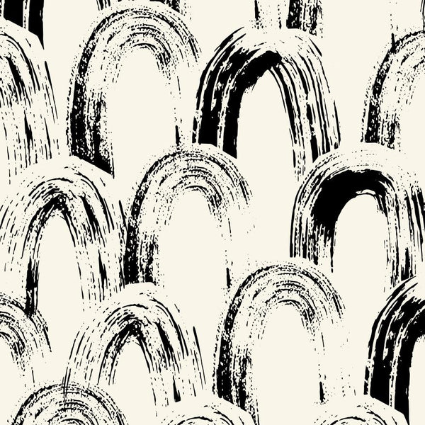 Painted Arches wallpaper sample, close-up of painted arch detail