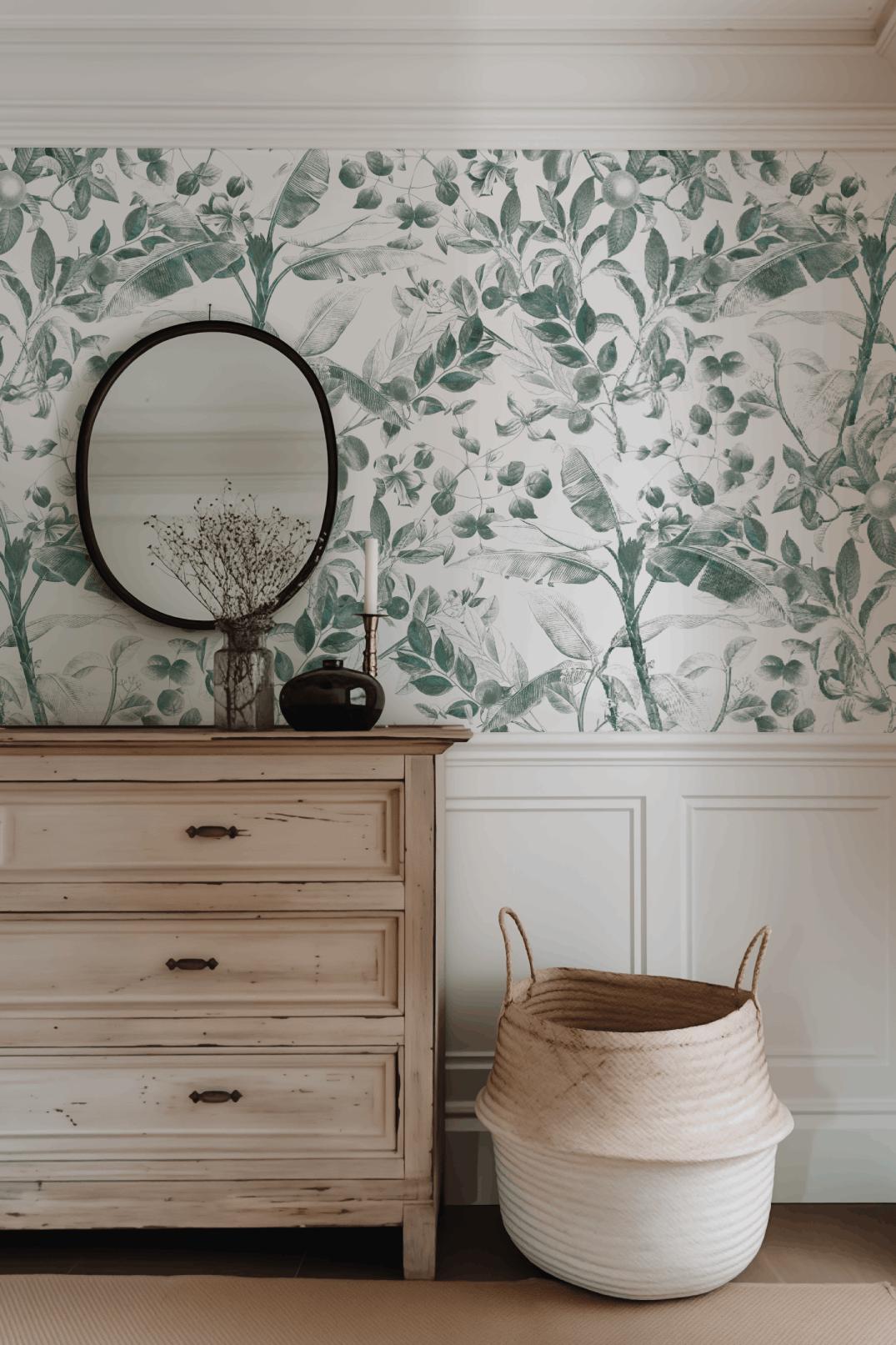 Subtle Botanical Foliage-PAMPA Wallcoverings