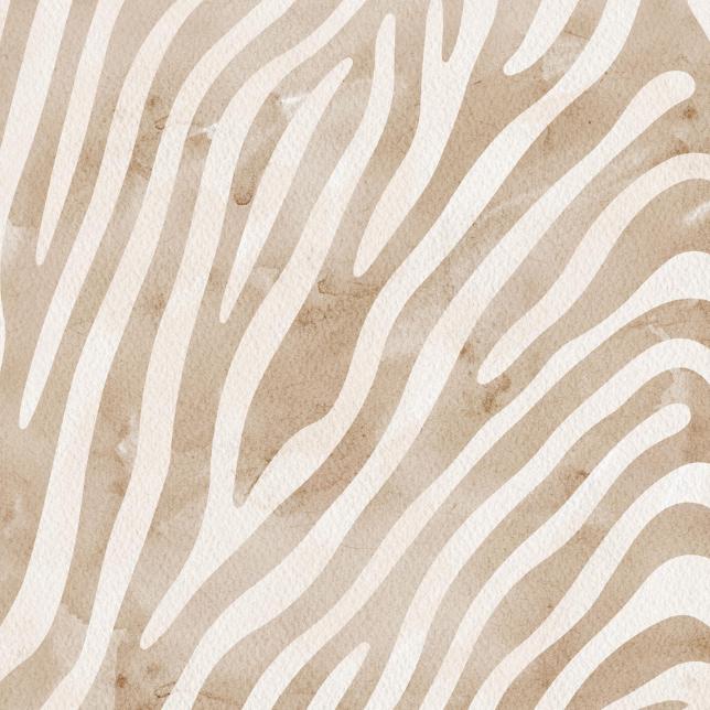 Watercolor Zebra nursery wallpaper sample, close-up of zebra motifs