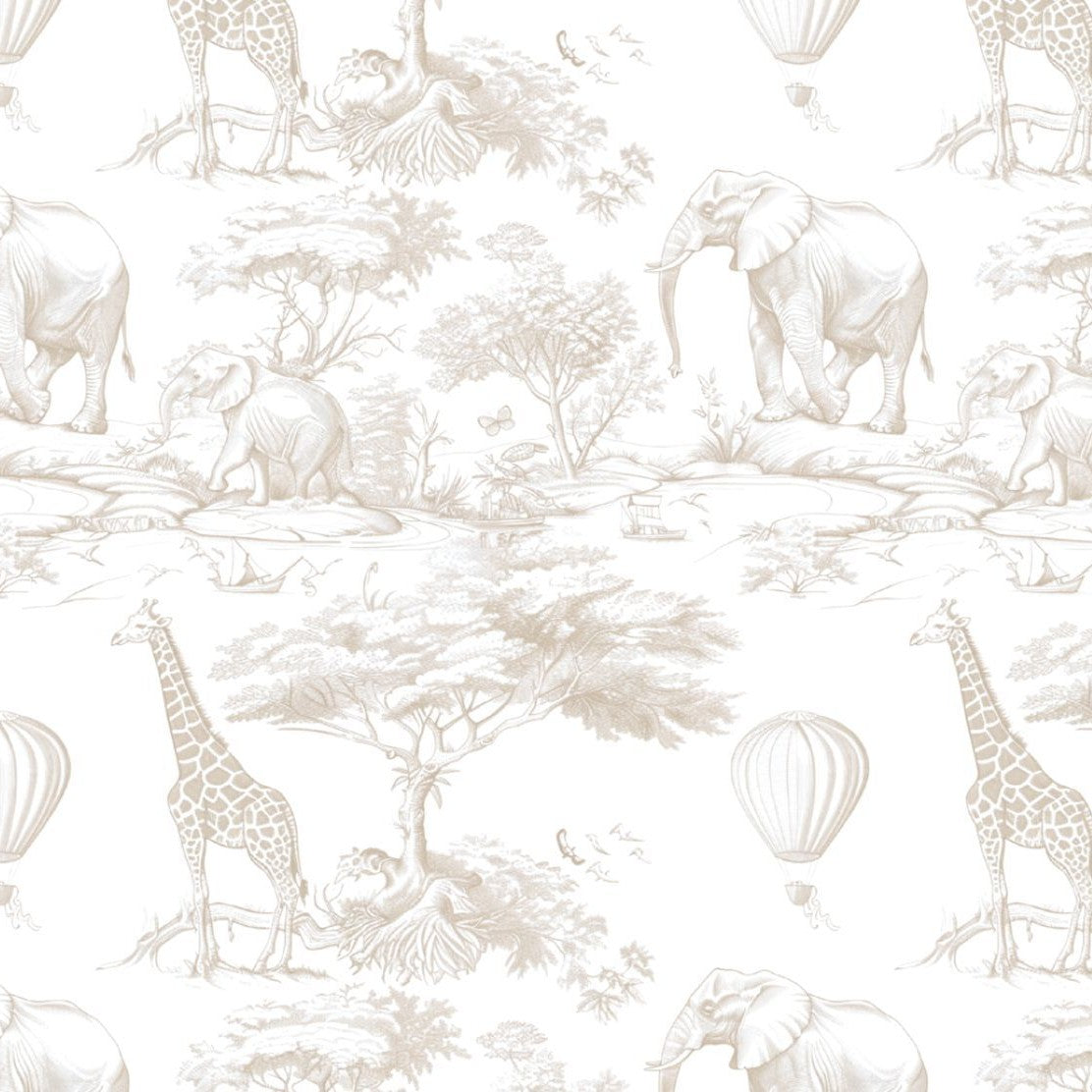 Wild Safari Pattern Soft Beige