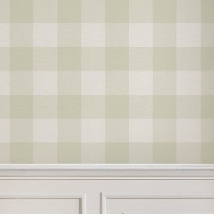Checked Pattern Linen Sage