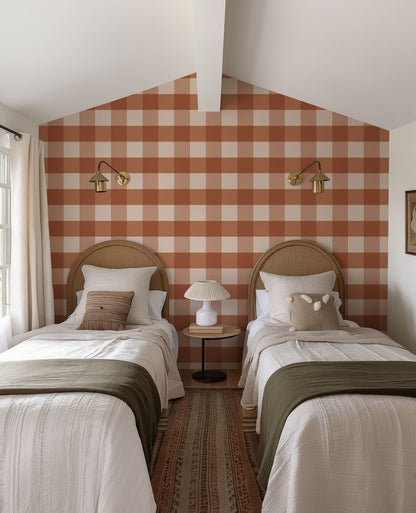 Checked Pattern Terracota