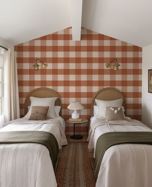 Checked Pattern Terracota