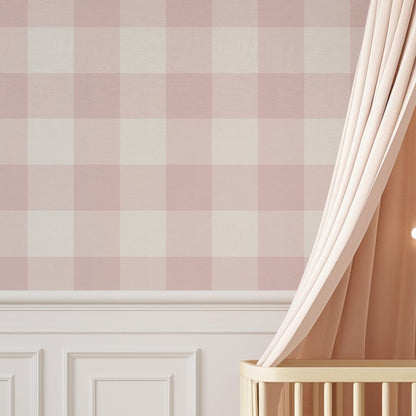 Checked Pattern Linen Blush