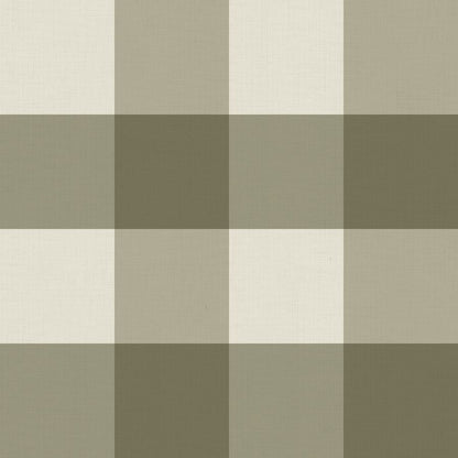 Checked Pattern Linen Olive