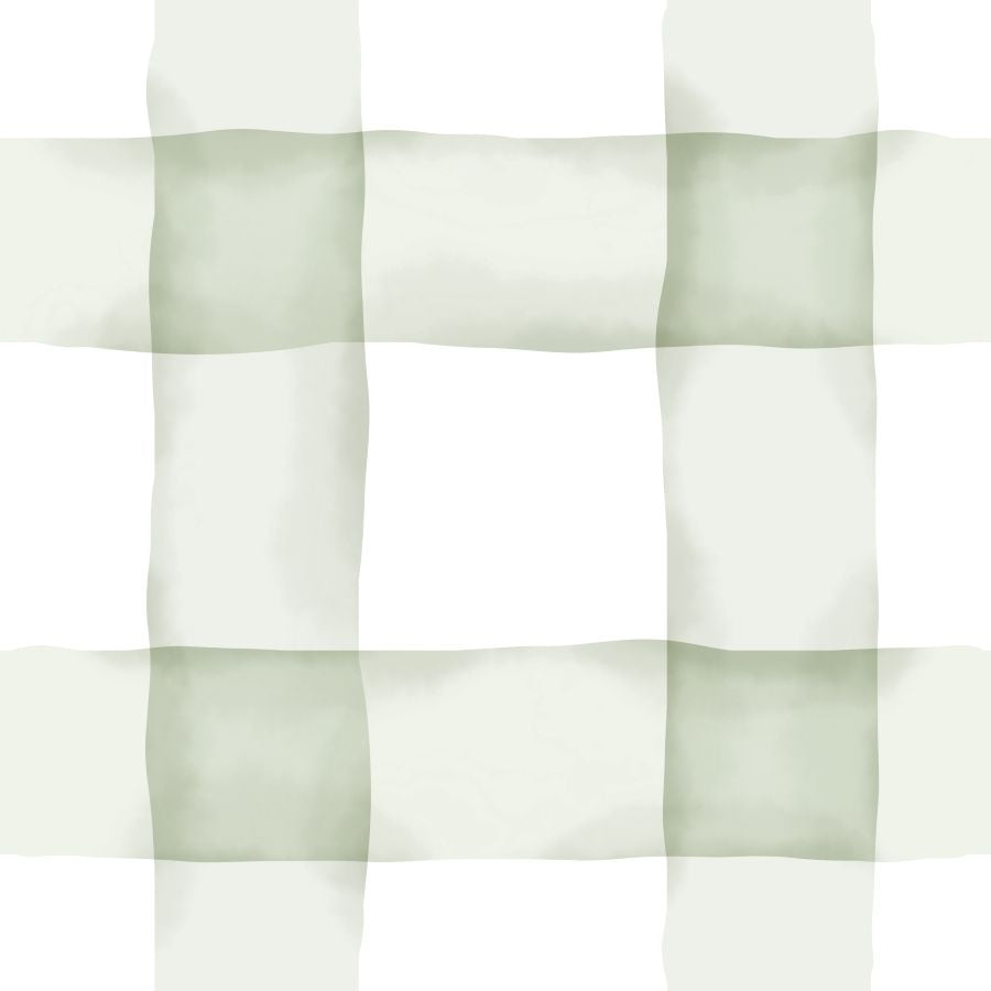 Watercolor Checked Pattern Sage