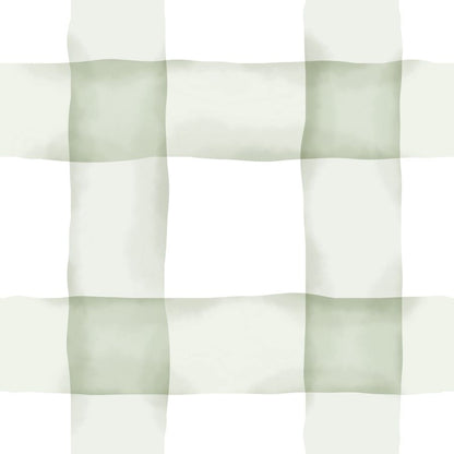 Watercolor Checked Pattern Sage