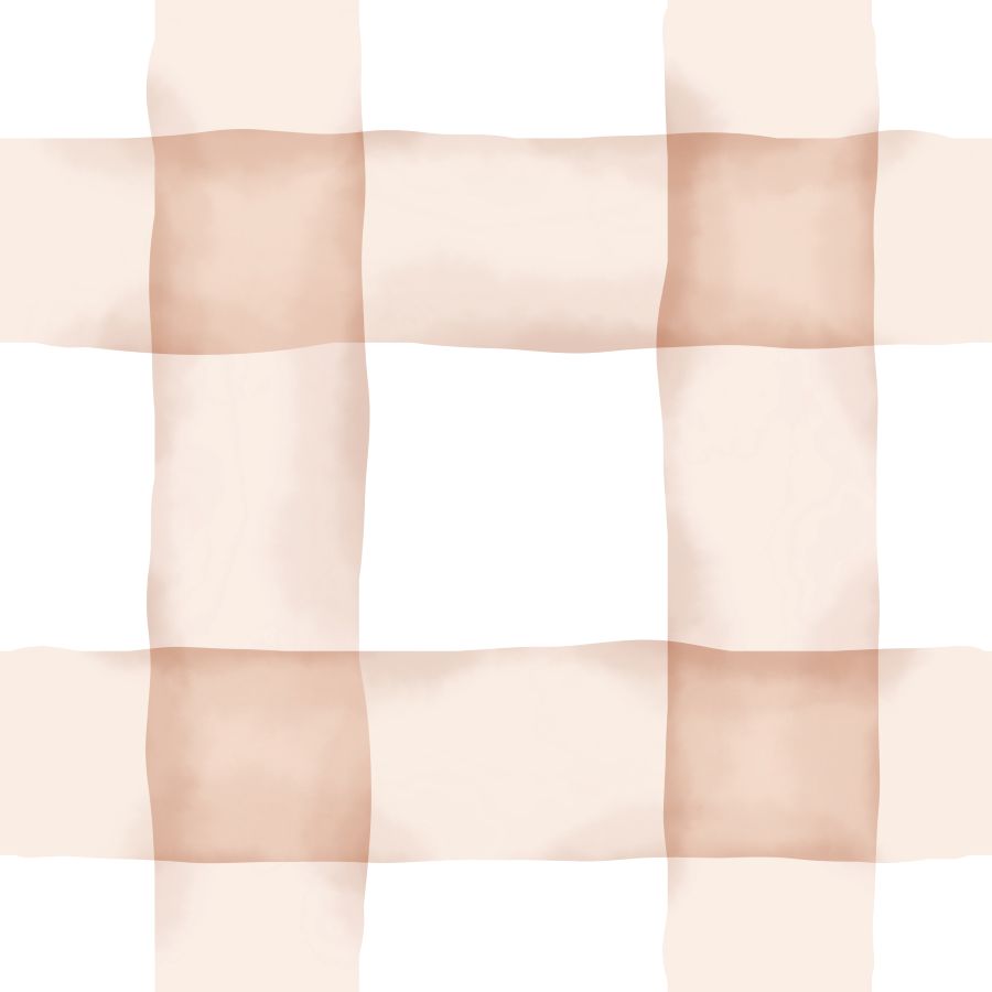 Watercolor Checked Pattern Terracota