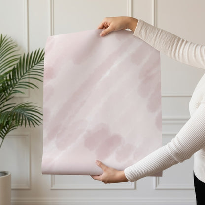 Blush Brushstrokes wallpaper roll drop showing the soft blush brushstroke texture repeat