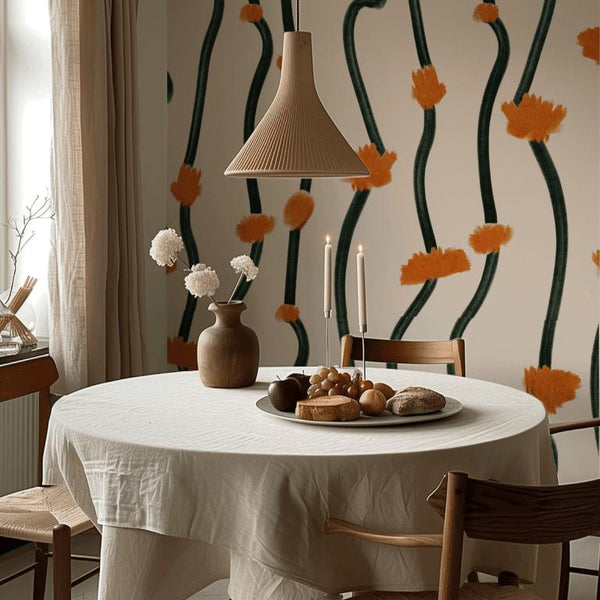 Bold Lines modern line-art geometric wallpaper