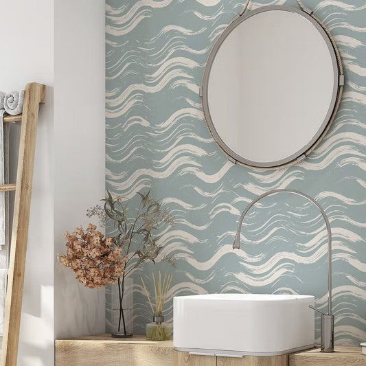 Bright Brush Waves-PAMPA Wallcoverings