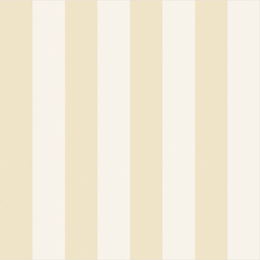 Buttercream & Warm Ivory – Classic Stripe Wallpaper - true-scale 62 cm swatch