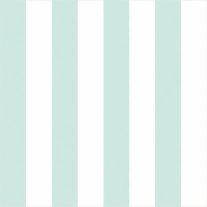 Cloud & Mint – Classic Stripe Wallpaper - true-scale 62 cm swatch