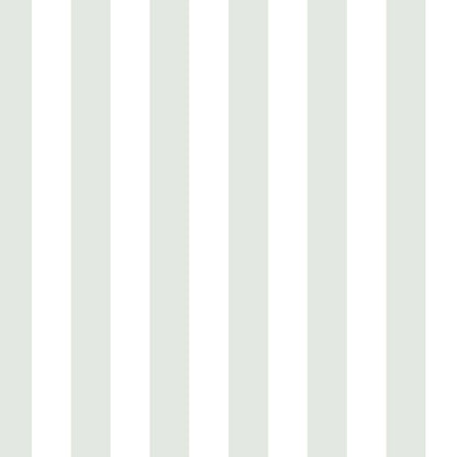 Classic Stripe Wallpaper in Cloud & Pale Sage – bold stripes on a pale sage ground