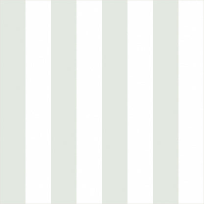 Cloud & Pale Sage – Classic Stripe Wallpaper - true-scale 62 cm swatch