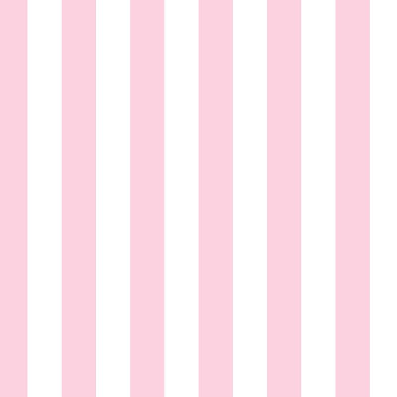 Classic Stripe Wallpaper in Cloud & Pink – bold stripes on a pink ground