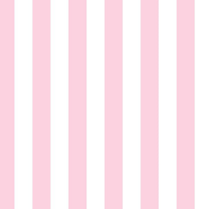 Classic Stripe Wallpaper in Cloud & Pink – bold stripes on a pink ground