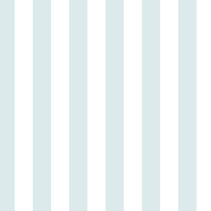 Classic Stripe Wallpaper in Cloud & Powder Blue – bold stripes on a powder blue ground