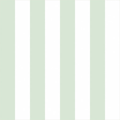 Cloud & Sage – Classic Stripe Wallpaper - true-scale 62 cm swatch