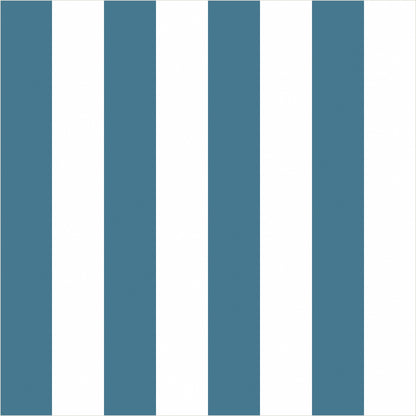 Cloud & Steel Blue – Classic Stripe Wallpaper - true-scale 62 cm swatch