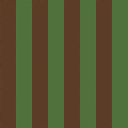 Cocoa & Olive – Classic Stripe Wallpaper - true-scale 62 cm swatch