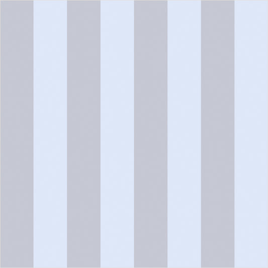 Dove Grey & Powder Blue – Classic Stripe Wallpaper - true-scale 62 cm swatch