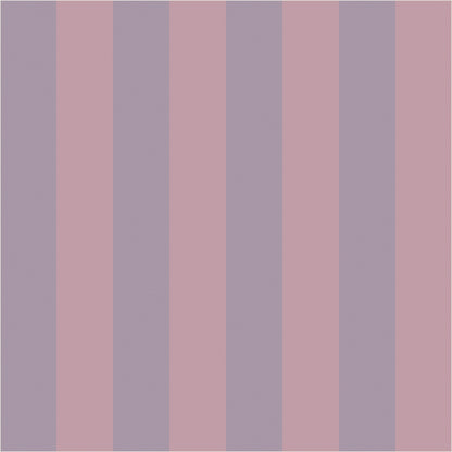 Dusty Lilac & Mauve Rose – Classic Stripe Wallpaper - true-scale 62 cm swatch