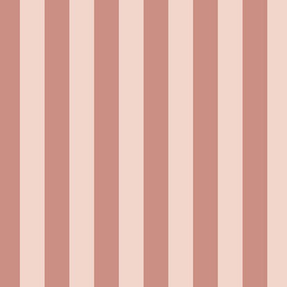 Classic Stripe Wallpaper in Dusty Rose & Apricot Blush – bold stripes on an apricot blush ground