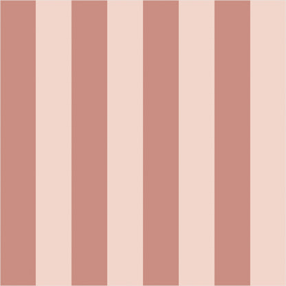 Dusty Rose & Apricot Blush – Classic Stripe Wallpaper - true-scale 62 cm swatch