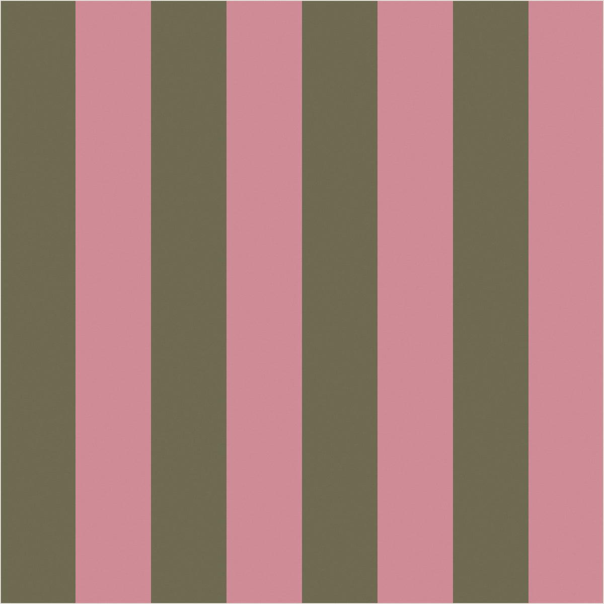 Dusty Rose & Khaki – Classic Stripe Wallpaper - true-scale 62 cm swatch