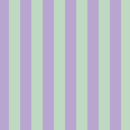 Classic Stripe Wallpaper in Lavender Mist & Mint – bold stripes on a mint ground