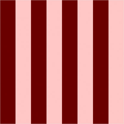 Maroon & Blush – Classic Stripe Wallpaper - true-scale 62 cm swatch