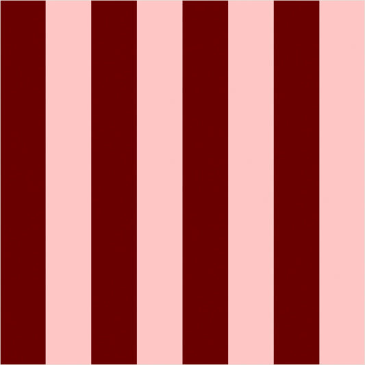 Maroon & Blush – Classic Stripe Wallpaper - true-scale 62 cm swatch