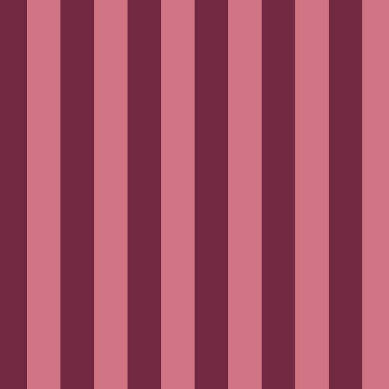 Classic Stripe Wallpaper in Merlot & Blush – bold stripes on a blush ground