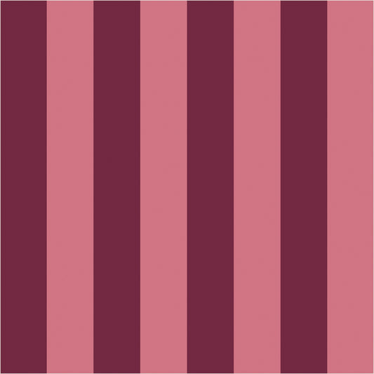 Merlot & Blush – Classic Stripe Wallpaper - true-scale 62 cm swatch