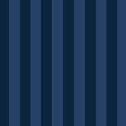 Classic Stripe Wallpaper in Midnight Navy & Indigo – bold stripes on an indigo ground