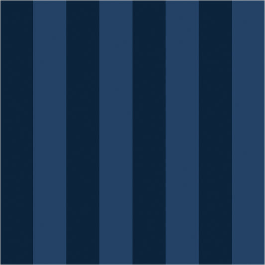 Midnight Navy & Indigo – Classic Stripe Wallpaper - true-scale 62 cm swatch