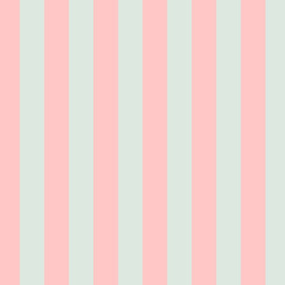 Classic Stripe Wallpaper in Mint & Blush – bold stripes on a blush ground