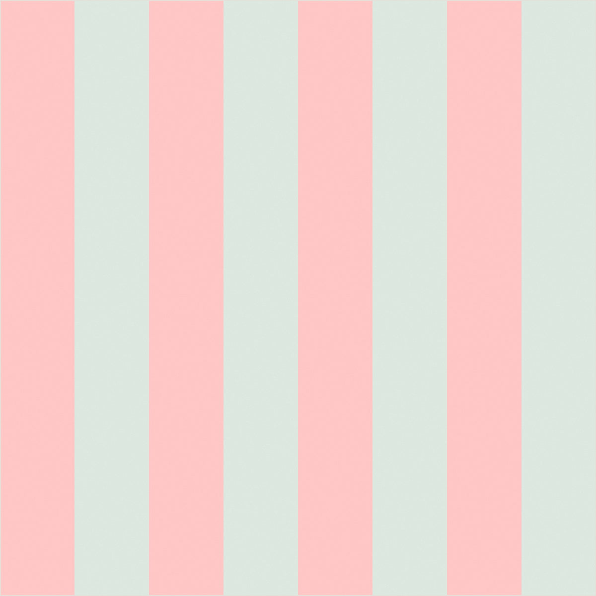 Mint & Blush – Classic Stripe Wallpaper - true-scale 62 cm swatch