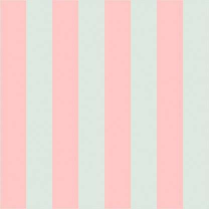 Mint & Blush – Classic Stripe Wallpaper - true-scale 62 cm swatch