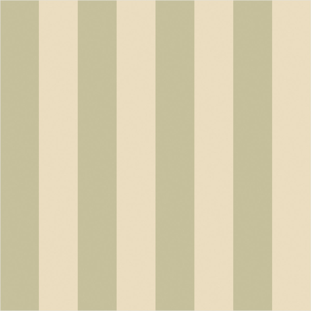 Olive & Warm Sand – Classic Stripe Wallpaper - true-scale 62 cm swatch