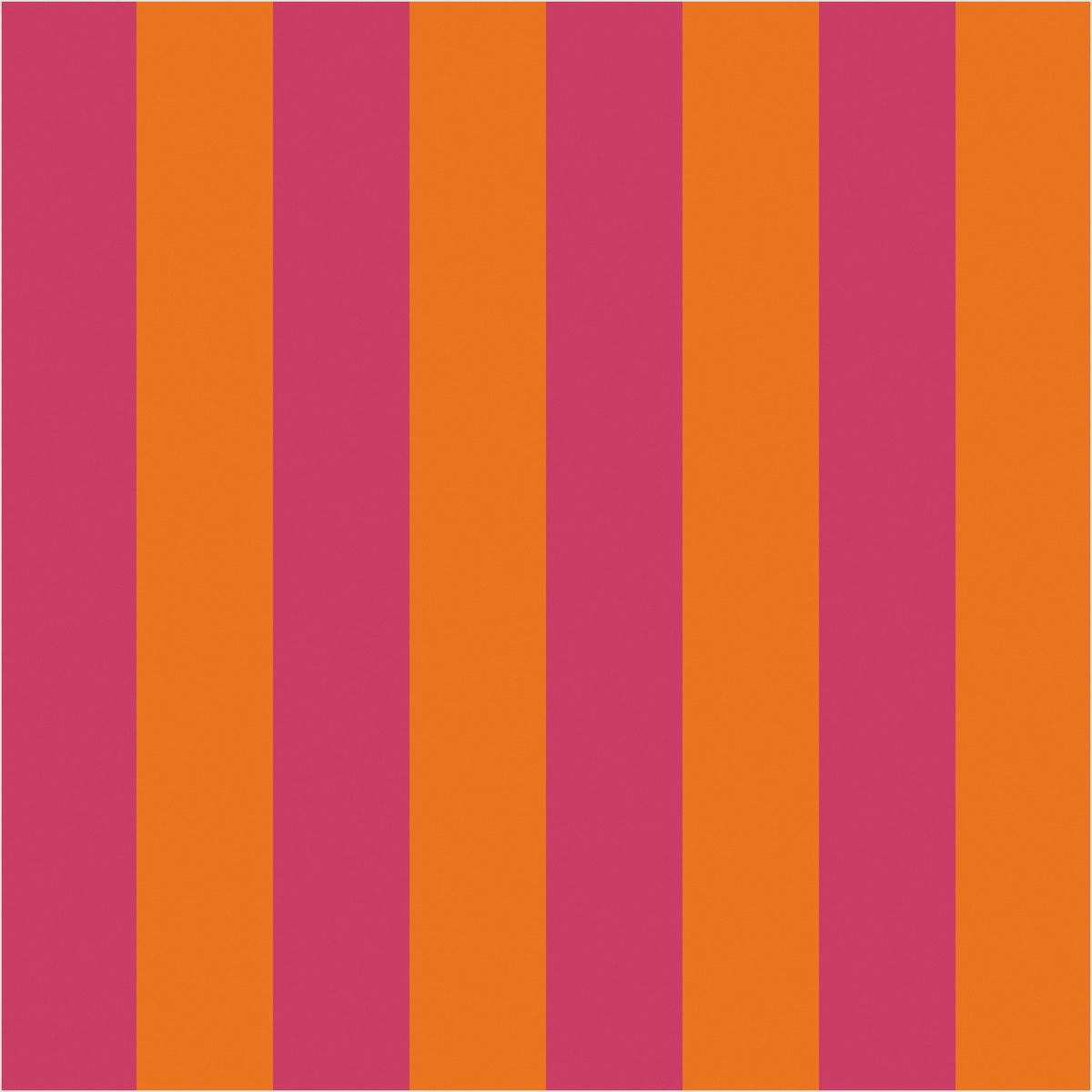 Pink & Tangerine – Classic Stripe Wallpaper - true-scale 62 cm swatch