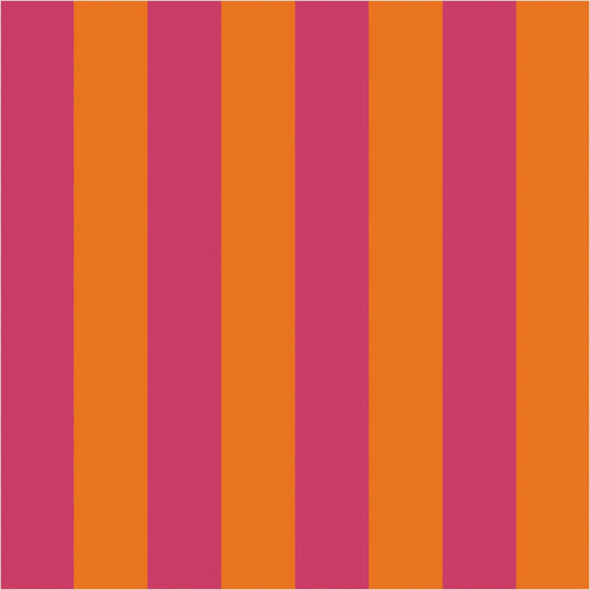 Pink & Tangerine – Classic Stripe Wallpaper - true-scale 62 cm swatch