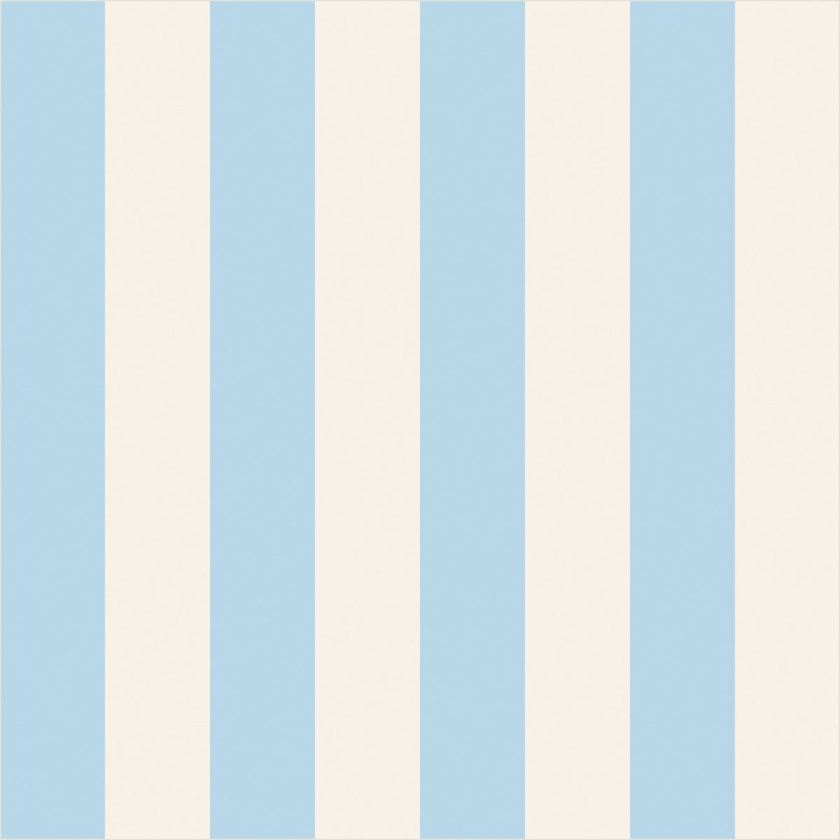 Powder Blue & Warm White classic stripe wallpaper, true-scale 62 cm swatch