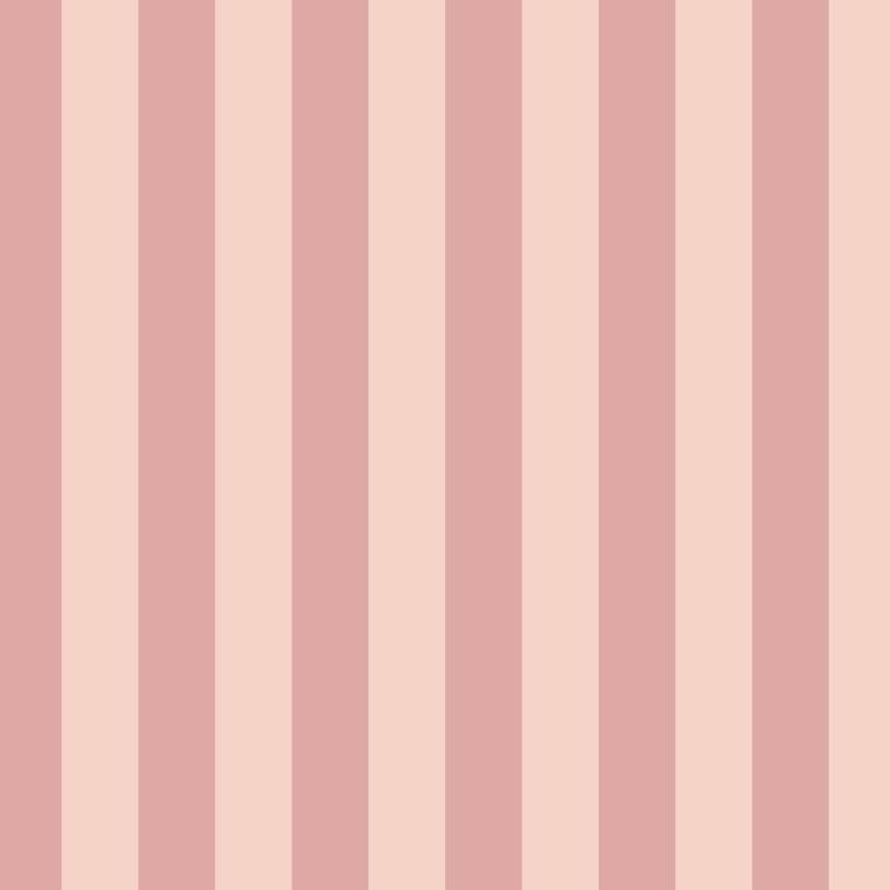 Classic Stripe Wallpaper in Rose & Cream – bold stripes on a cream ground