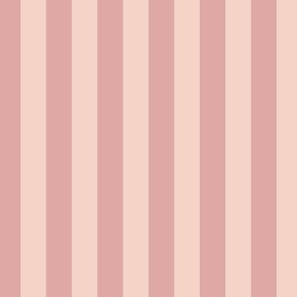 Classic Stripe Wallpaper in Rose & Cream – bold stripes on a cream ground